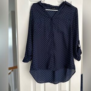 Navy blouse by A. Byer